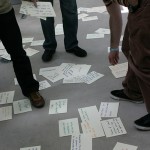 Affinity grouping of topics during our Sea Stories and Fairy Tales workshop